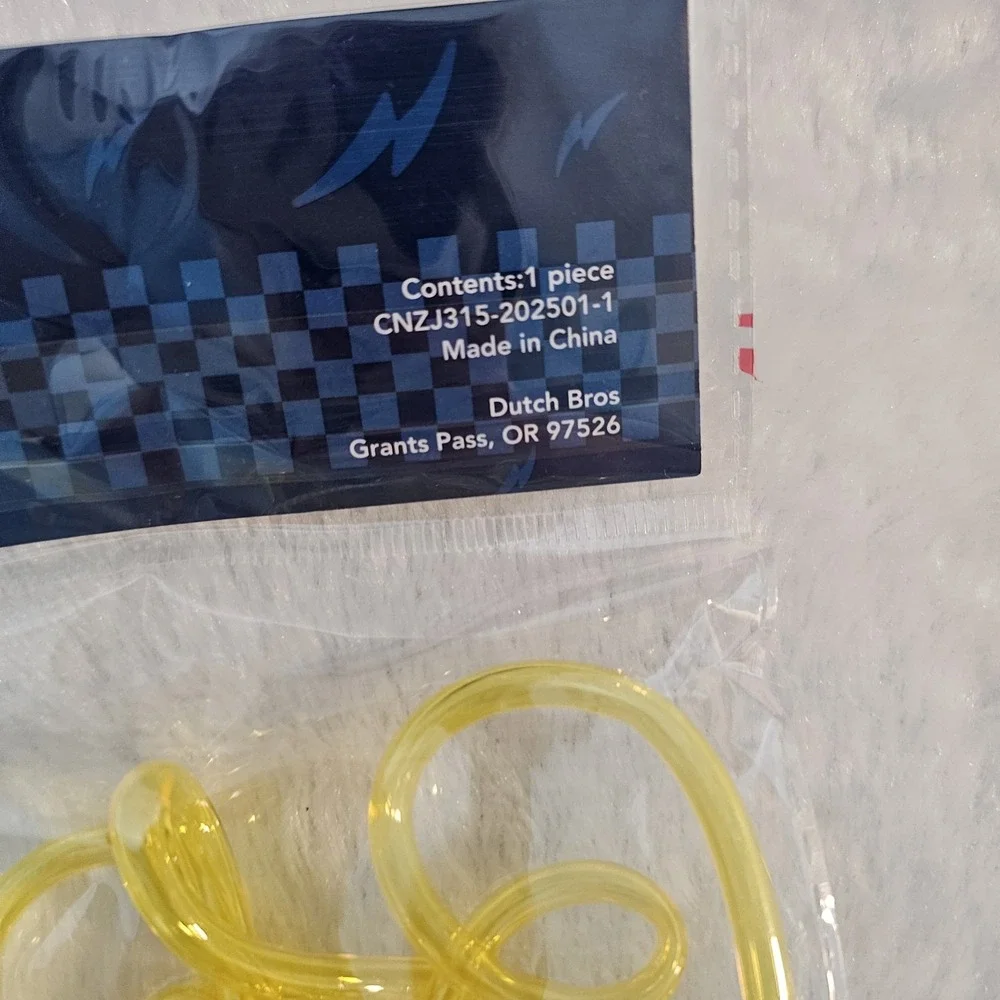 Dutch Bros Summer Silly Straw Yellow 